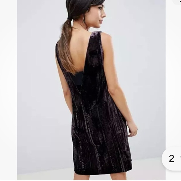 French Connection Theresa Mini Dress Crushed Velvet Purple Haze Size 6 N… - Picture 2 of 12